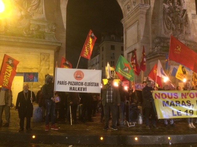 Paris'te yapılan yürüyüşle katliamlar protesto edildi