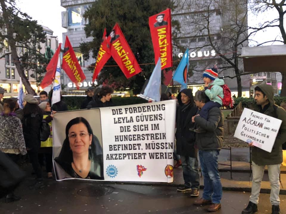 Zürih’ te Leyla Güven ve politik tutsaklarla dayanışma eylemi yapıldı